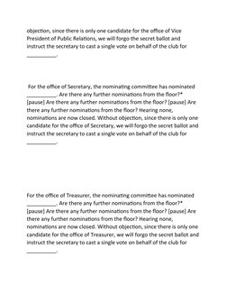 Meeting Voting Script Class Officer Election Process Script | PDF | Voting | Committee