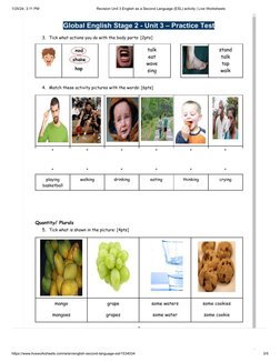 ESL Revision Unit 3 Worksheet | PDF | English As A Second Or Foreign ...