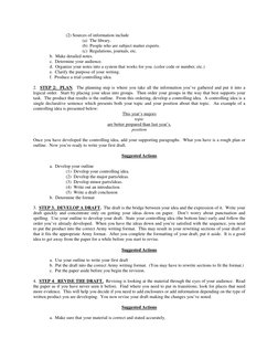 (2) Sources of information include 
 
 
 
(a)  The library. 
 
 
 
(b)  People who are subject matter experts. 
 
 
 
(c)