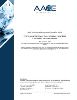 40r-08-Contingency Estimating General Principles | PDF | Risk | Risk ...