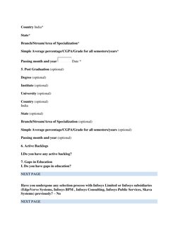 Infosys Campus Registration Overview | PDF