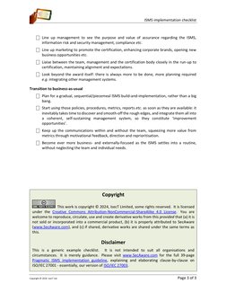 ISMS Implementation Checklist | PDF | Risk | Governance