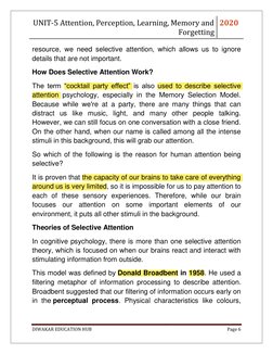 UNIT-5 Attention, Perception, Learning, Memory and 
Forgetting 
2020 
 
DIWAKAR EDUCATION HUB 
Page 6 
 
resource, we need se