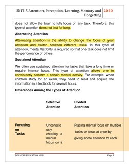 UNIT-5 Attention, Perception, Learning, Memory and 
Forgetting 
2020 
 
DIWAKAR EDUCATION HUB 
Page 8 
 
does not allow the b