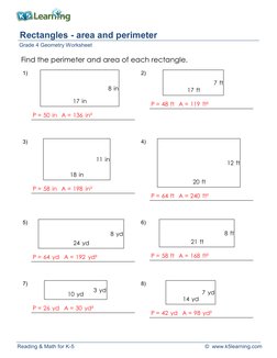 Grade 4 Rectangles: Area & Perimeter | PDF | Area | Elementary Geometry