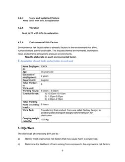 Initial Ergonomic Risk Assessment Report | PDF | Anatomical Terms Of ...