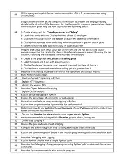63
64
65
66
Describe file handling. Illustrate the various file operations and various modes
67
State Networking concept
68