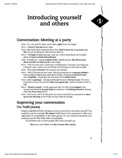 Practice Makes Perfect: English Conversation | PDF | Sports ...