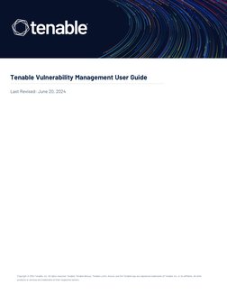 Tenable Vulnerability Management User Guide
Last Revised: June 20, 2024
Copyright © 2024 Tenable, Inc. All rights reserved. T