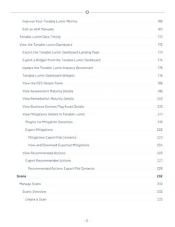 Improve Your Tenable Lumin Metrics
166
Edit an ACR Manually
167
Tenable Lumin Data Timing
170
View the Tenable Lumin Dashboar