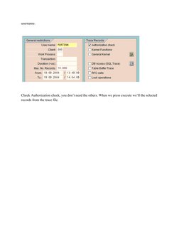 SAP Authorization Trace Using ST01 | PDF | Database Transaction | Databases