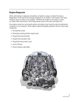 Engine Diagnosis
When attempting to diagnose driveability complaints, always consider the basics.
Regardless of the level of