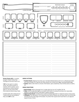 CHARACTER NAME
HIT DIE
PROFICIENCY BONUS
+2
LVL 1-4
LVL 5-8
LVL 9-12
LVL 13-16
LVL 17-20
+3
+4
+5
+6
CLASS & LEVEL
HEIGHT
RAC