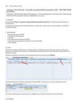 Error M7036: Goods Receipt Issues in SAP | PDF | Business | Computing