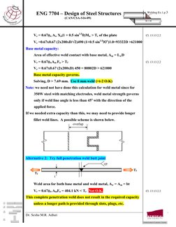 Fillet Weld Design for Steel Connections | PDF