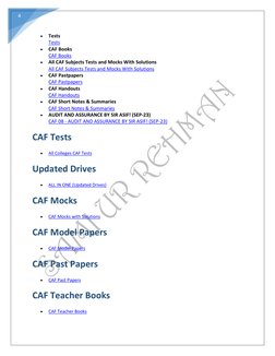 CAF Study Resources and Links | PDF | Economies | Financial Economics