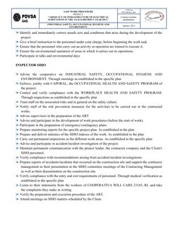 GAS
PDVSA
GAS
PDVSA
SAFE WORK PROCEDURE
PROJECT:
“ADEQUACY OF INFRASTRUCTURE OF ELECTRICAL
SUBSTATIONS IN THE ANACO DISTRICT,