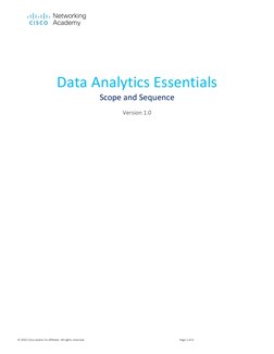 Cisco Data Analytics Essentials Course | PDF | Data Analysis | Data