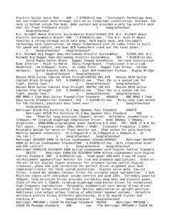 Electric Guitar Satin Red
500
7.01963E+11 new
"Invisibolt Technology does 
not use traditional neck-through, bolt-on or fixed