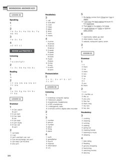 A1 Workbook Answer Key | PDF