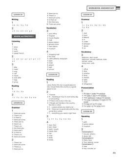 A1 Workbook Answer Key | PDF