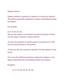 Understanding Number Patterns for Grade 4 | PDF