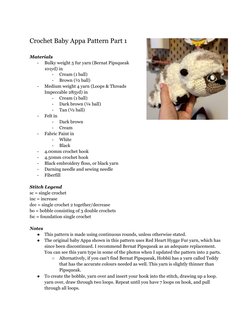 Baby Appa Crochet Pattern Part 1 | PDF | Crochet | Yarn