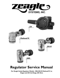 Zeagle Reg Service Manual | PDF | Diving | Sports