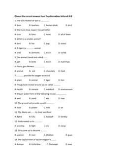 Basic Three Rme Example Questions And Answers RME Questions and Answers for Primary 4 | PDF