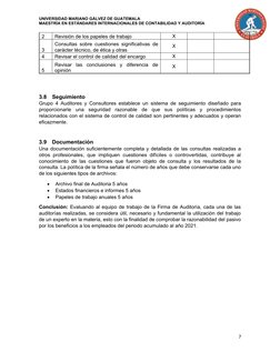 UNIVERSIDAD MARIANO GÁLVEZ DE GUATEMALA
MAESTRÍA EN ESTÁNDARES INTERNACIONALES DE CONTABILIDAD Y AUDITORÍA
2
Revisión de los
