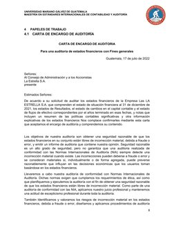 UNIVERSIDAD MARIANO GÁLVEZ DE GUATEMALA
MAESTRÍA EN ESTÁNDARES INTERNACIONALES DE CONTABILIDAD Y AUDITORÍA
4
PAPELES DE TRABA