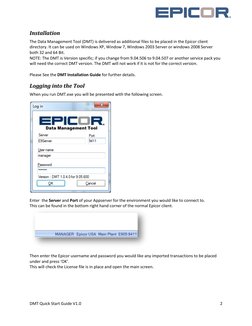 DMT Quick Start Guide for Epicor Users | PDF | File Format ...