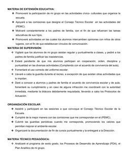 MATERIA DE EXTENSIÓN EDUCATIVA:
Promoveré la participación de mi grupo en las actividades cívico- culturales que organice la