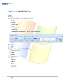 Understanding MS Word Tabs and Functions | PDF | Microsoft Word | Typefaces