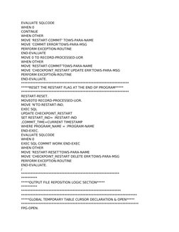 DB2 Checkpoint Restart Logic in COBOL | PDF | Databases | Data ...