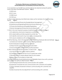 CMRP Certification Mock Test Questions | PDF | Reliability Engineering ...