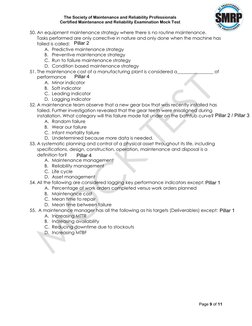 CMRP Certification Mock Test Questions | PDF | Reliability Engineering ...