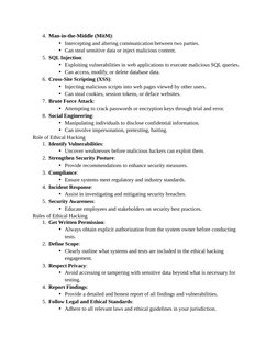 4. Man-in-the-Middle (MitM):
• Intercepting and altering communication between two parties.
• Can steal sensitive data or inj