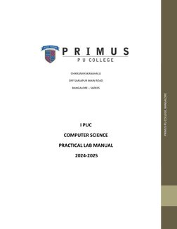 1st PUC Computer Science Lab Manual | PDF | Area | Numbers