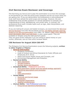 Csc Reviewer 2024 Math Civil Service Exam Reviewer 2024 PDF | PDF | Civil Service | Logic