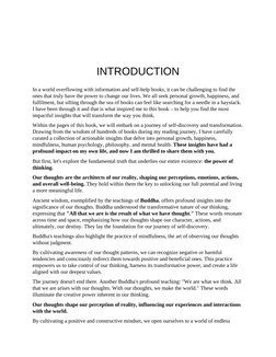 INTRODUCTION
In a world overflowing with information and self-help books, it can be challenging to find the
ones that truly h