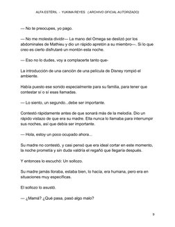 ALFA ESTÉRIL  -  YUKIMA REYES   ( ARCHIVO OFICIAL AUTORIZADO)
— No te preocupes, yo pago.
— No me molesta dividir— La mano de