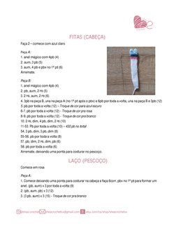 @shea.crochet 
sheacrochetxx@gmail.com 
etsy.com/ca/shop/sheacrochetxx 
 
 
 
 
 
Faça 2 – comece com azul claro 
FITAS (CABE
