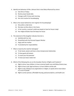 PSW Module 1 Foundations Test A | PDF | Nursing | Psychology