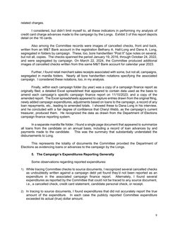 9 
 
related charges.  
I considered, but didn’t limit myself to, all these indicators in performing my analysis of 
credit c