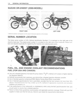 DRZ400s Manual 1 General Info DRZ400S | PDF