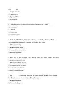 CHRA Practice Test and Drills Guide | PDF | Human Resource Management ...
