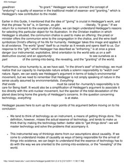 400v:heidegger
gewähren
 "to grant." Heidegger wants to connect the concept of 
"enduring"--a quality of essence in the tradi