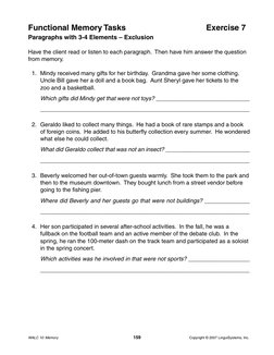WALC 10: Memory Exercises Guide | PDF | Language Arts & Discipline