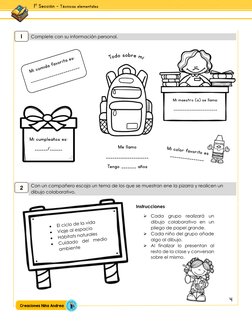 Creaciones Niña Andrea 
 
 
1° Sección – Técnicas elementales  
4